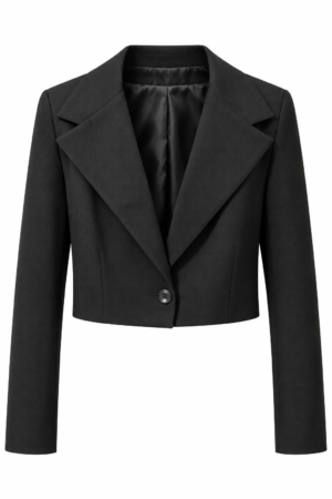 saco tipo crop con boton